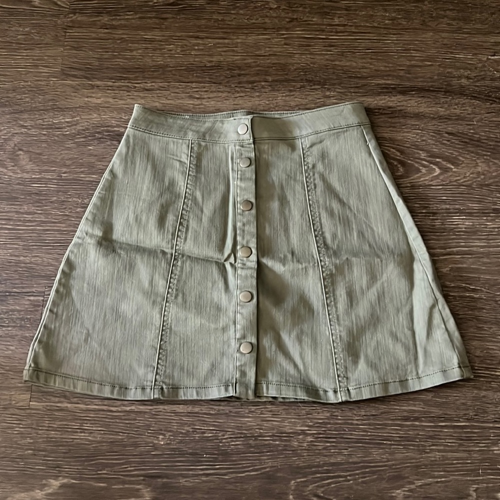 Blue Rein Snap Front Skirt